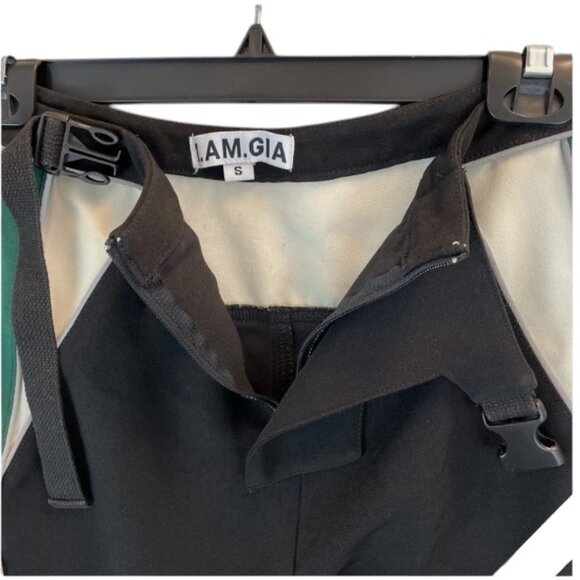I.AM.GIA Motocross Streetwear Electra Pants in Green, Black & White Colorblock - Picture 9 of 9